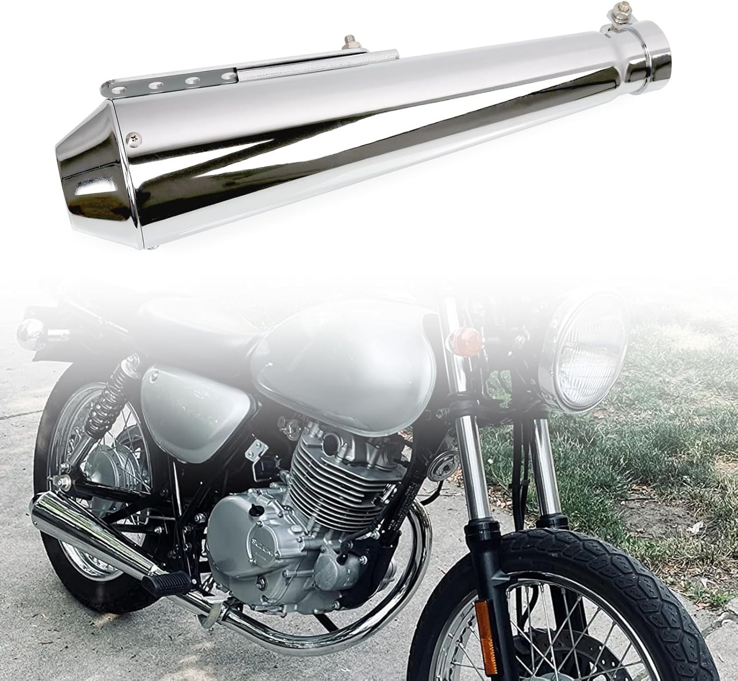 Motorcycle Exhaust Muffler Silencer Pipe 1.46 1.54 1.65 1.77 Inch Dirt Bike