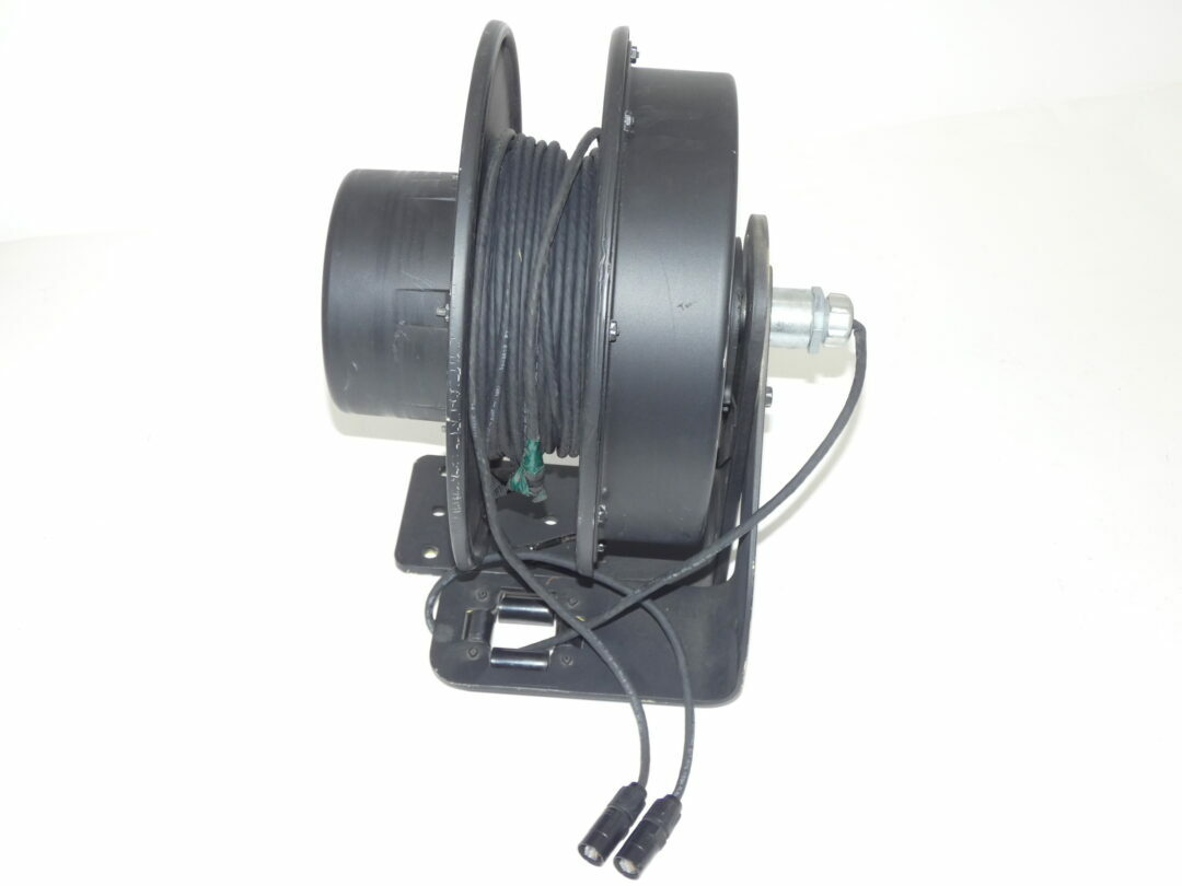 Large CAT 5e Ethernet Cord Reel 13″ Diameter w/ Guide Rollers
