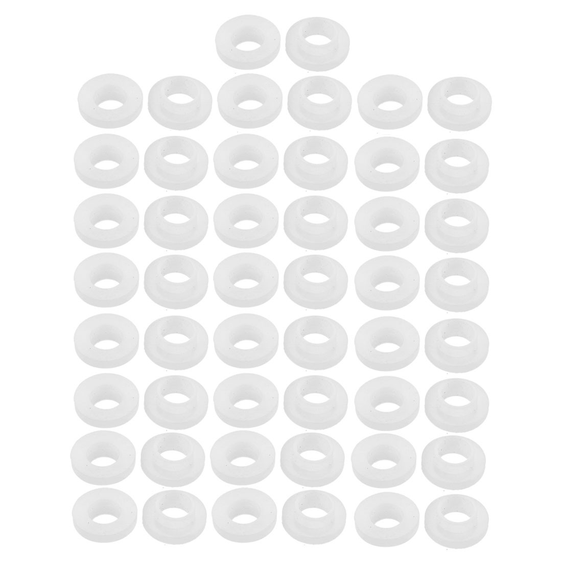 50Pcs, White Silica Gel Round Flat Washer Assortment Size 10x19x3mm Flat Washer
