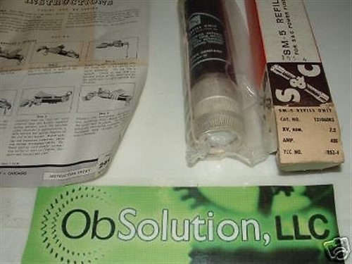 S & C ELECTRIC SM-5 FUSE REFILL UNIT 13106R3 7.2 Kv 40E NEW