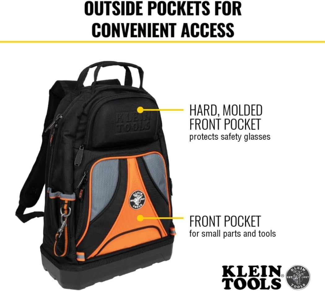 Klein Tools Tradesman Pro Tool Backpack 39 Pockets