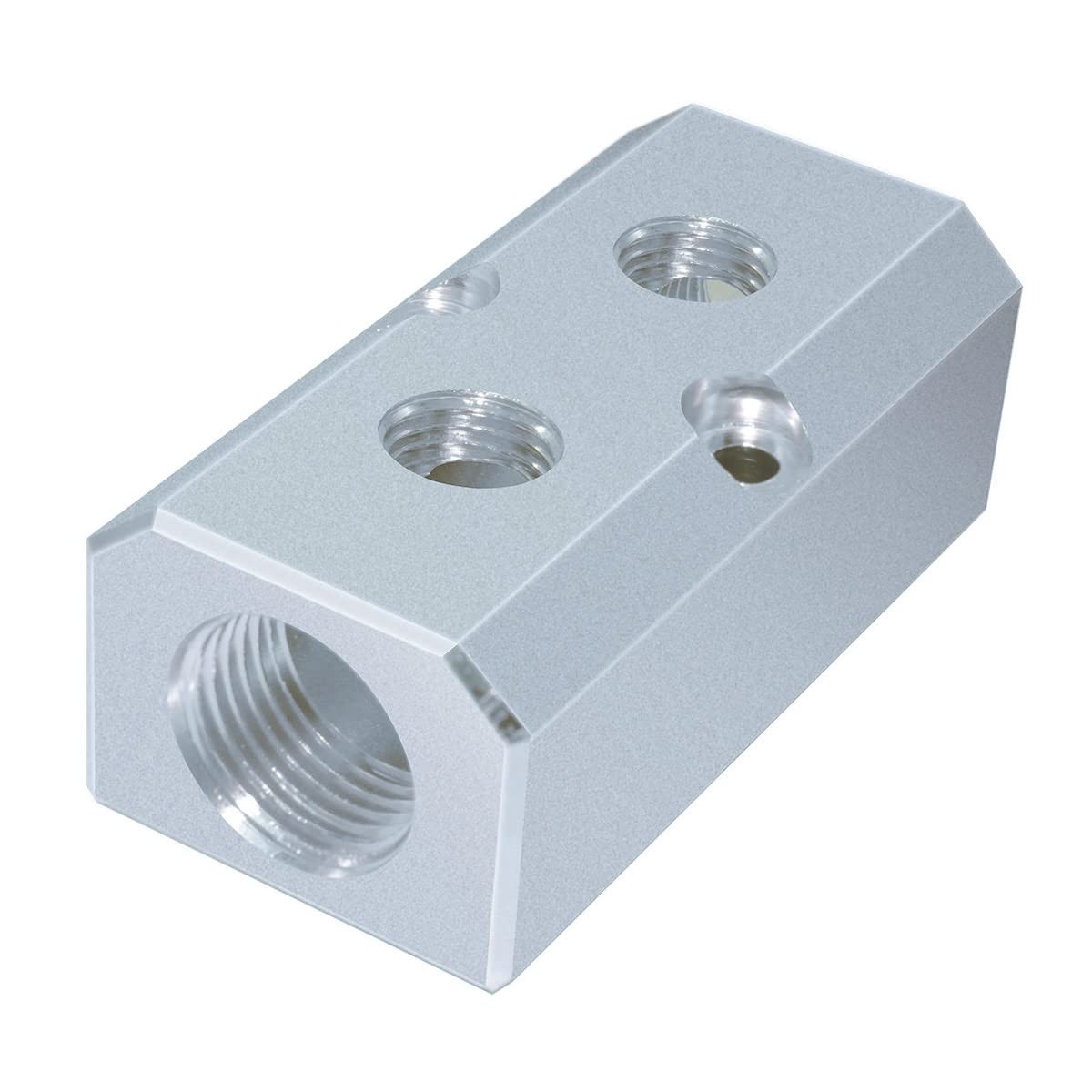 2 Way 4 Port 1/2″NPT Input Port 1/4″NPT Output Port Aluminum Air Hose Inline