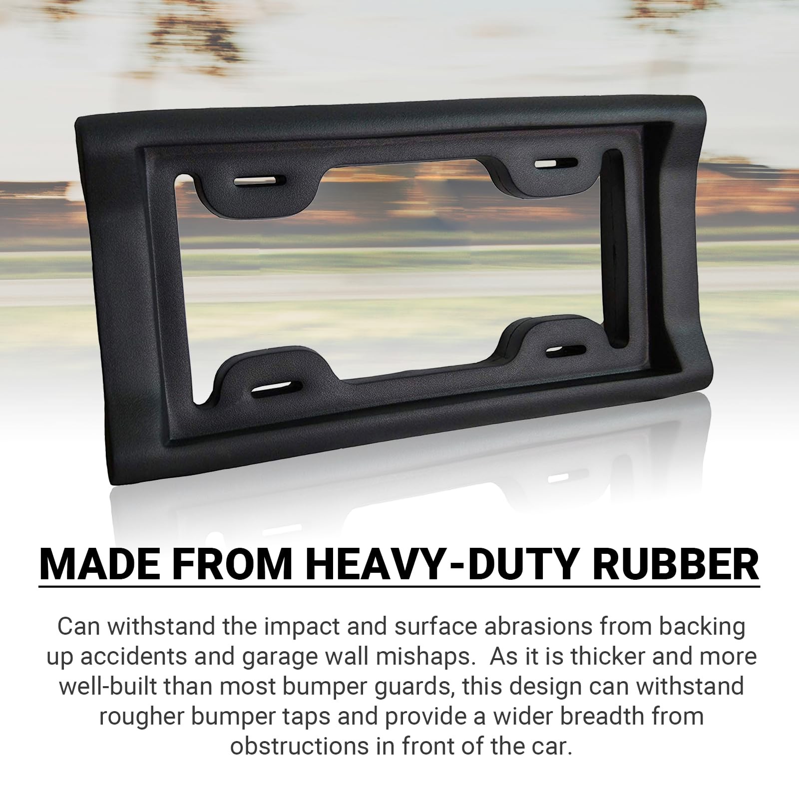 AR-PRO Ultimate License Plate Bumper Guard Screws Included – 2.3 Thick Rubber…