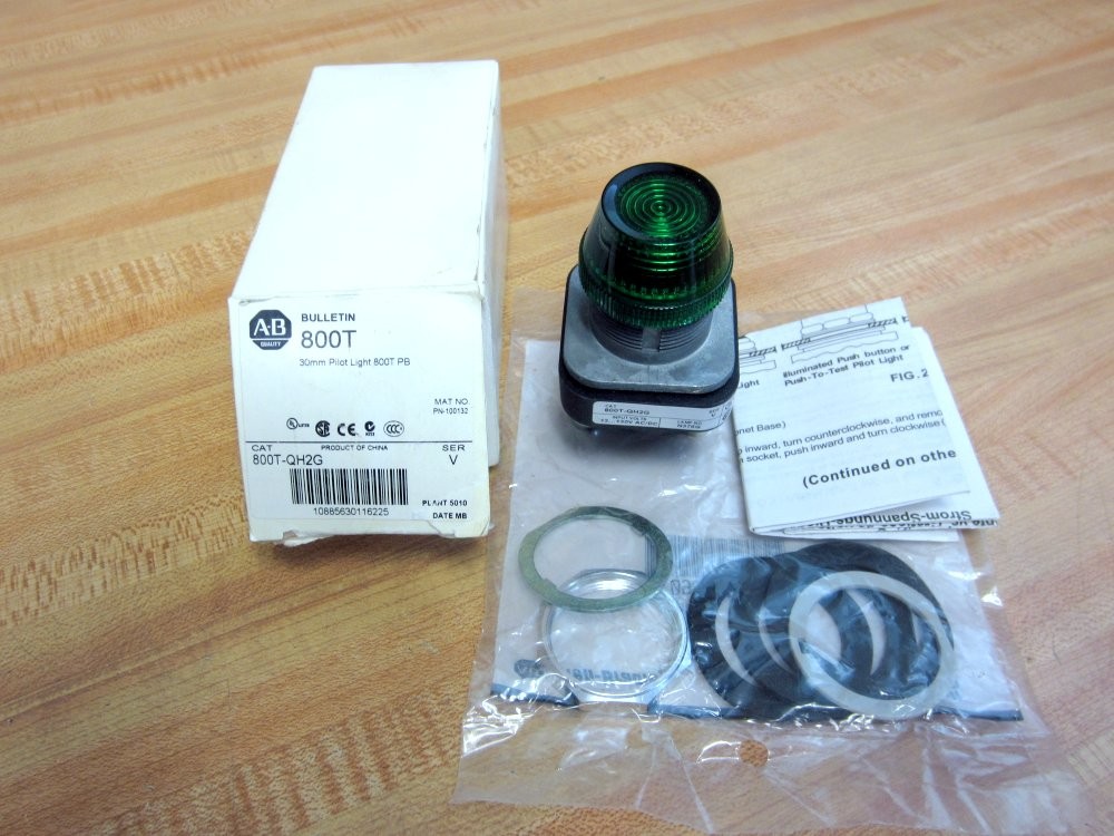 Allen Bradley 800T-QH2G Pilot Light 800TQH2G W/800TC-N374