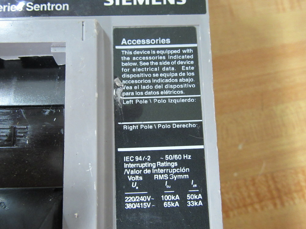 Siemens HFXD63B150 150A Circuit Breaker HFXD63B150L