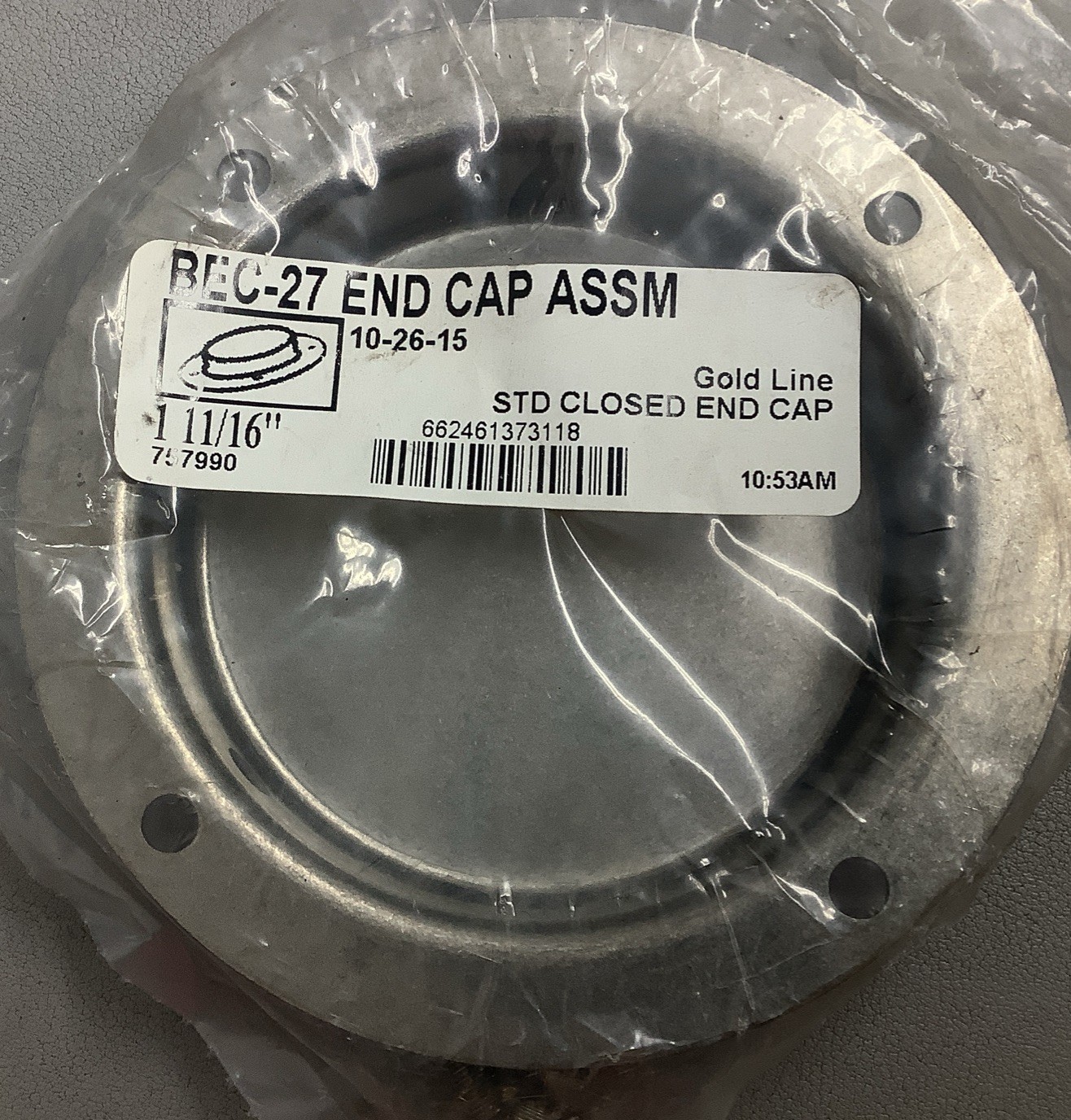 Lot of 57 Gold Line 1 11/16″ STD Closed End Cap BEC-27 (r35)
