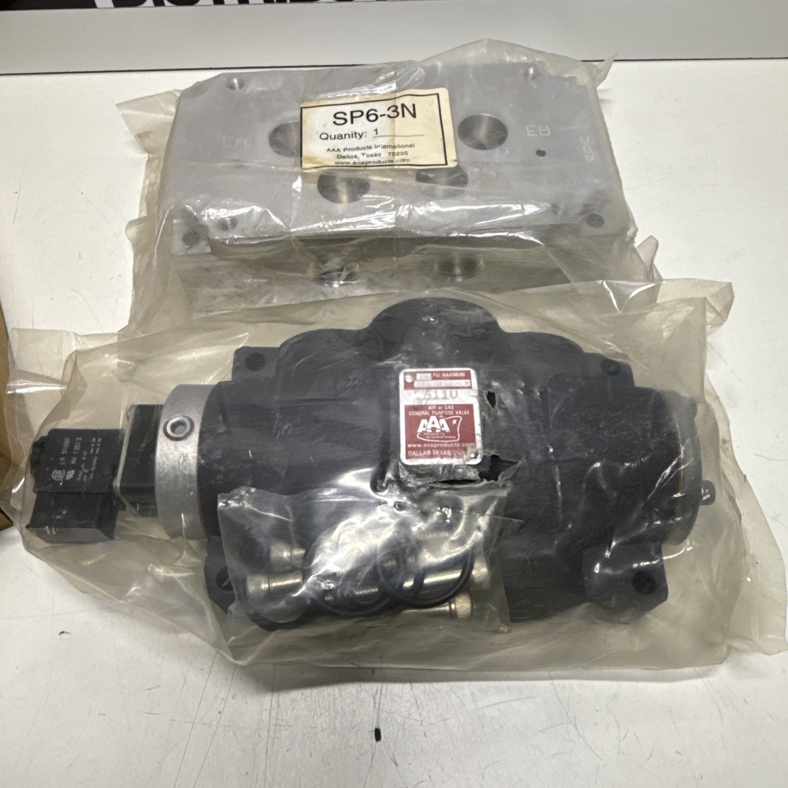 AAA PRODUCTS 611V 150PSI / SP6-3N 3/4 NPT Subplate Side Ported Dual Exhaust