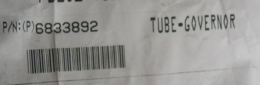 Allison 6833892 Tube. Governor