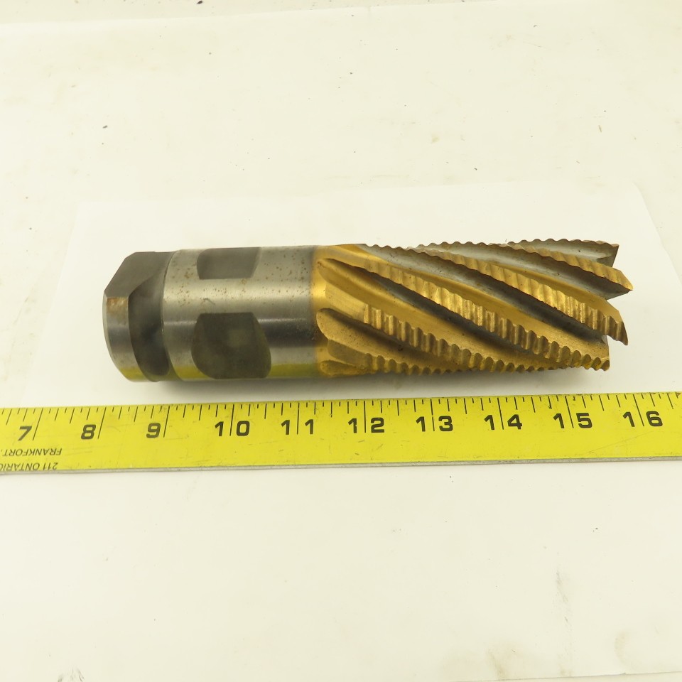 Niagara 2″ Dia. 8 Flute Twist TiN Coated Roughing End Mill Positiv-Lok Shank