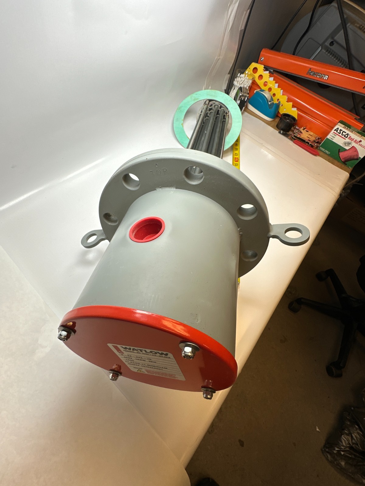 Watlow 6-22-222-76 Tubular Immersion Heater 480V 18kw 3ph 1435 17.37/20.11 OHM