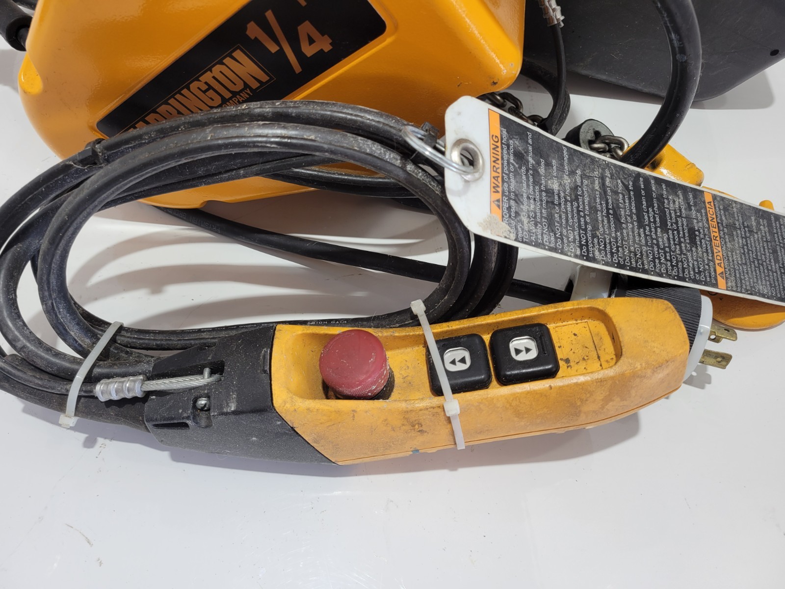 Harrington 1/4 Ton 500 lbs Electric Chain Hoist 208-230 Volt (As Is) See Details
