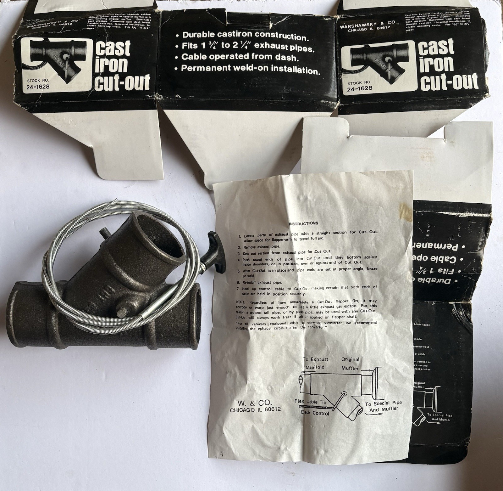 NEW With the Box – WARSHAWSKY & CO. Cast Iron Cut Out- Model 24-1628