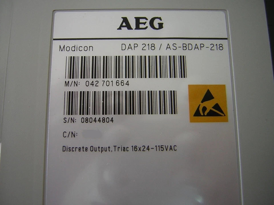 ✅ 5 AEG MODICON DAP218 DAP 218/AS-BDAP-218 W/ DTA 201 RACK