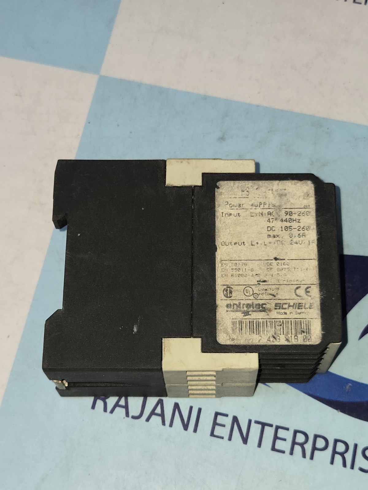 Entrelec Schiele Systron Power Supply Input 90-260VAC Output 24VDC 1A