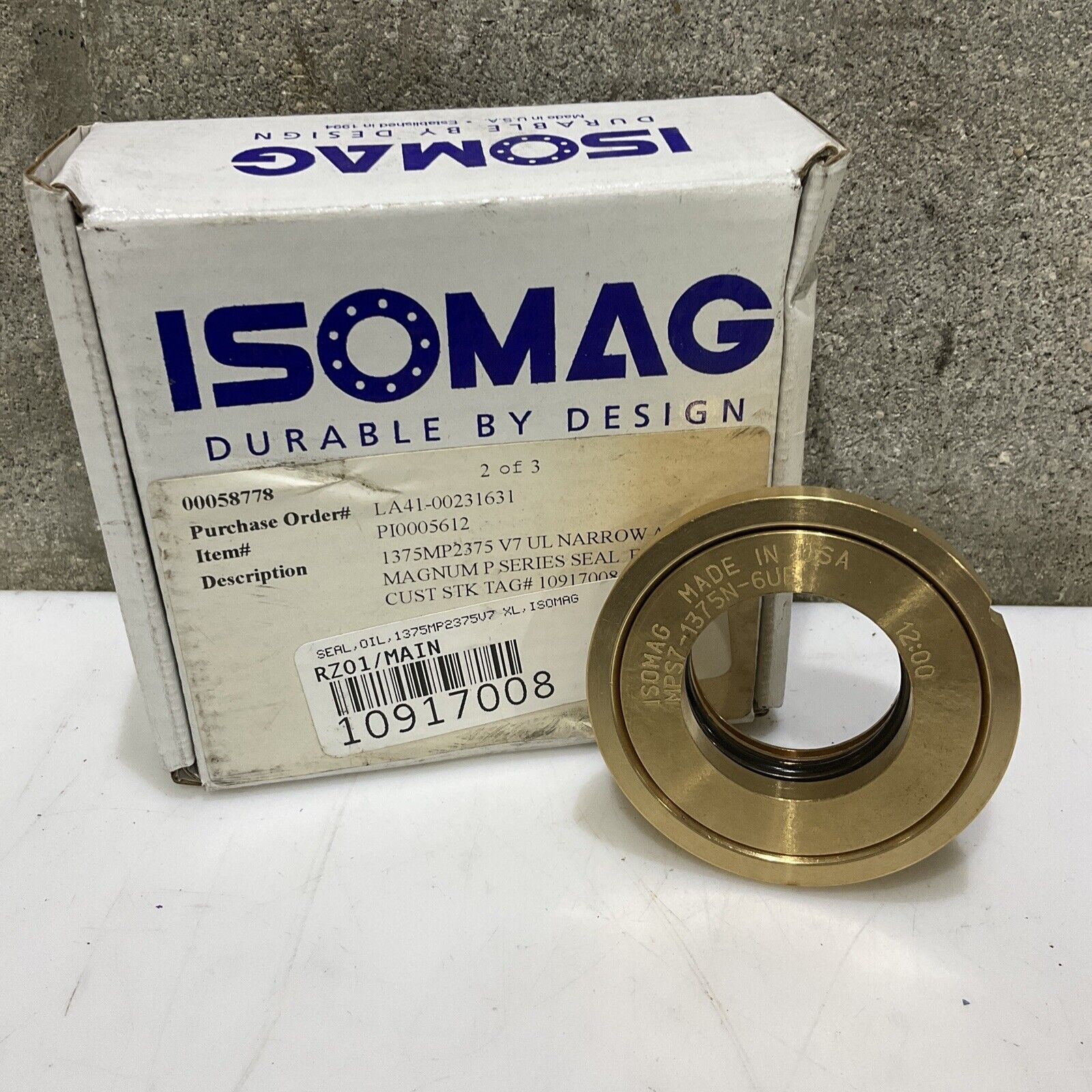 ISOMAG PI0005612 1375MP2375 V7 UL NARROW MAGNUM P SERIES SEAL EC27 678