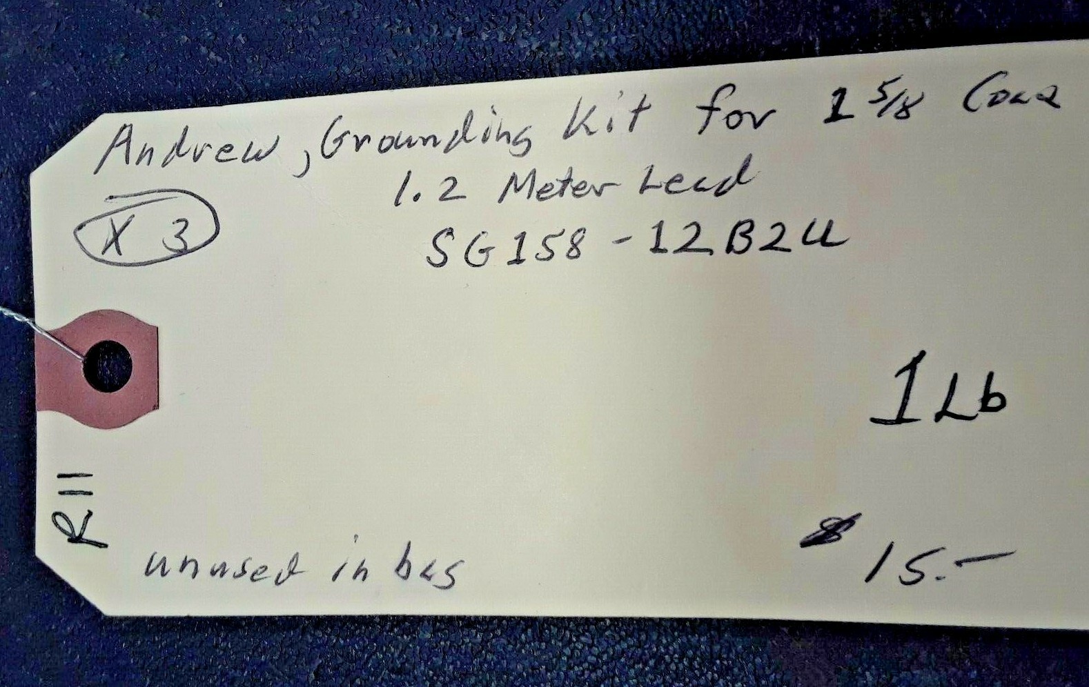 🟠ANDREW GROUNDING KIT, SG158-12B2U PESSCO IS OFFERING 1 UNUSED R010721-16-18 🗽