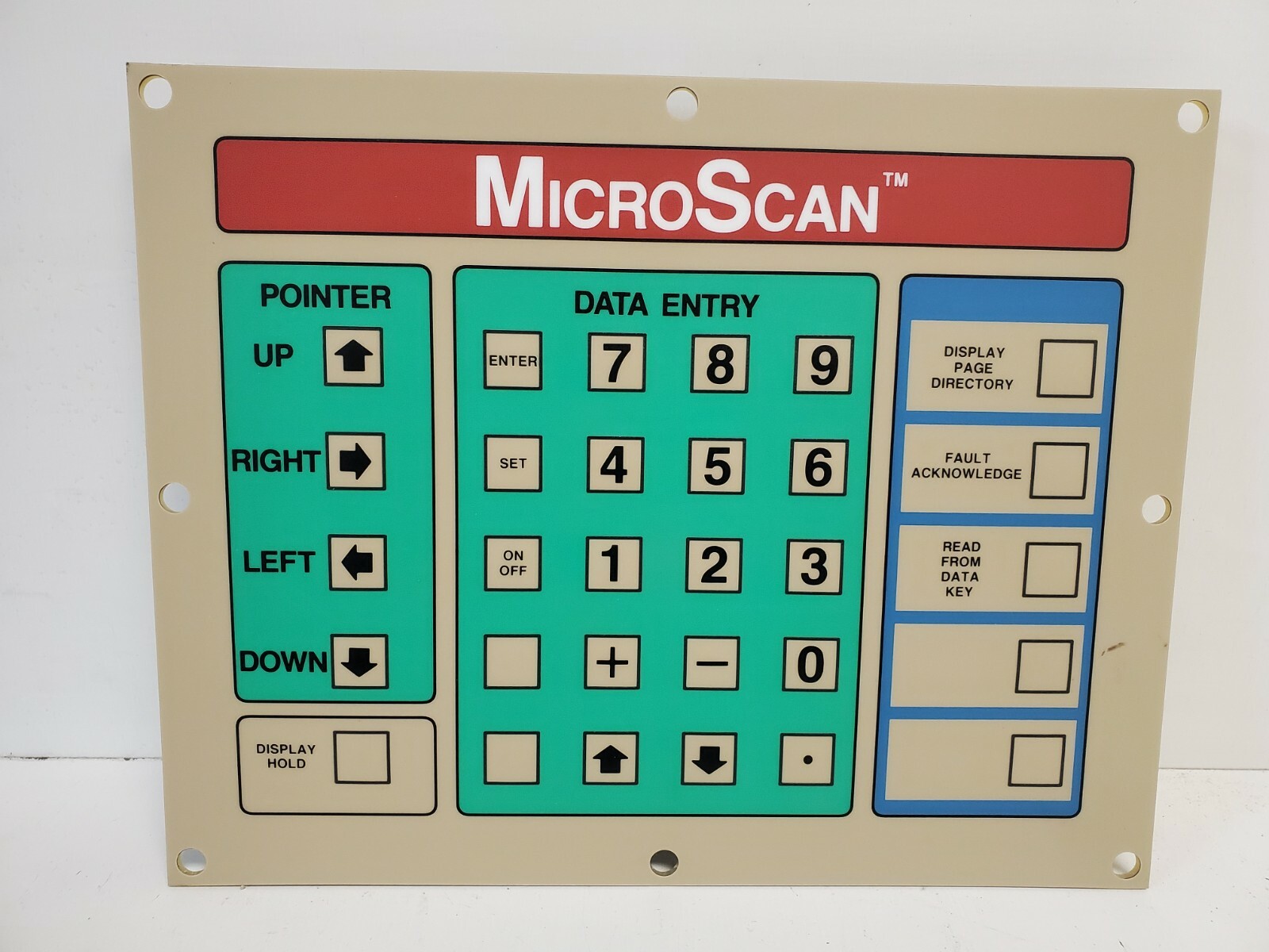 USED! MICROSCAN AC/A06/00 94V0 DATA PANNEL 051625