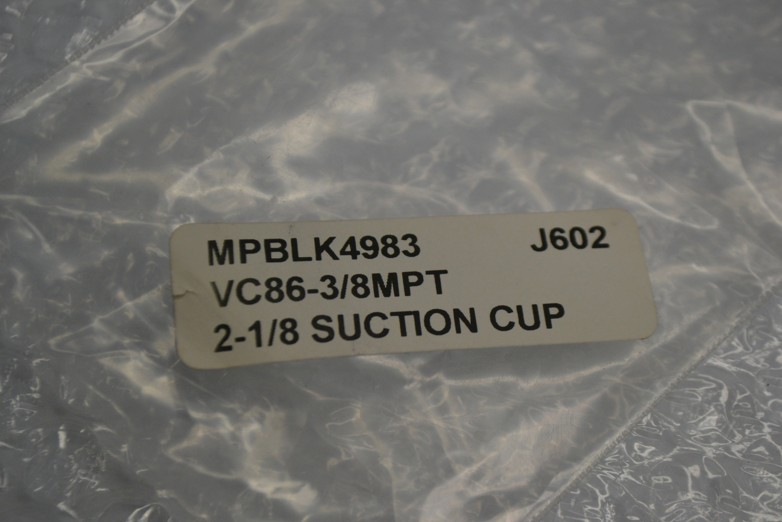 INDUSTRIAL SPARE MPBLK4983 VC86-3/8MPT SUCTION CUP NSNP