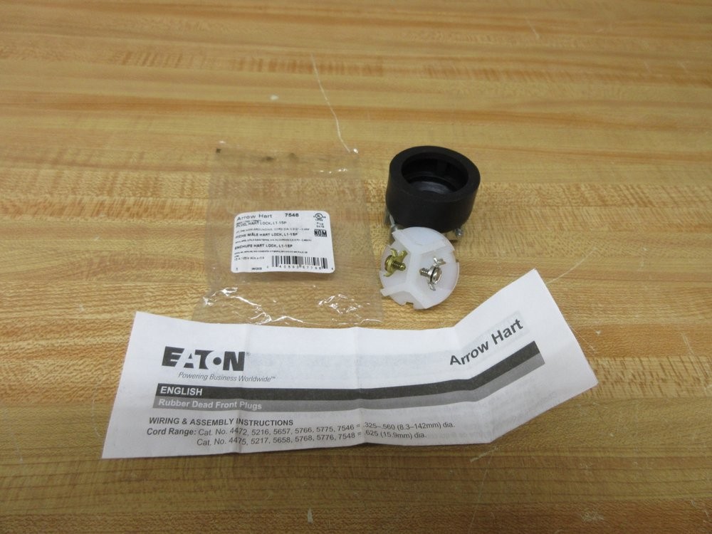 Arrow Hart L1-15P 7546 Eaton Electrical Plug L115P (Pack of 2)