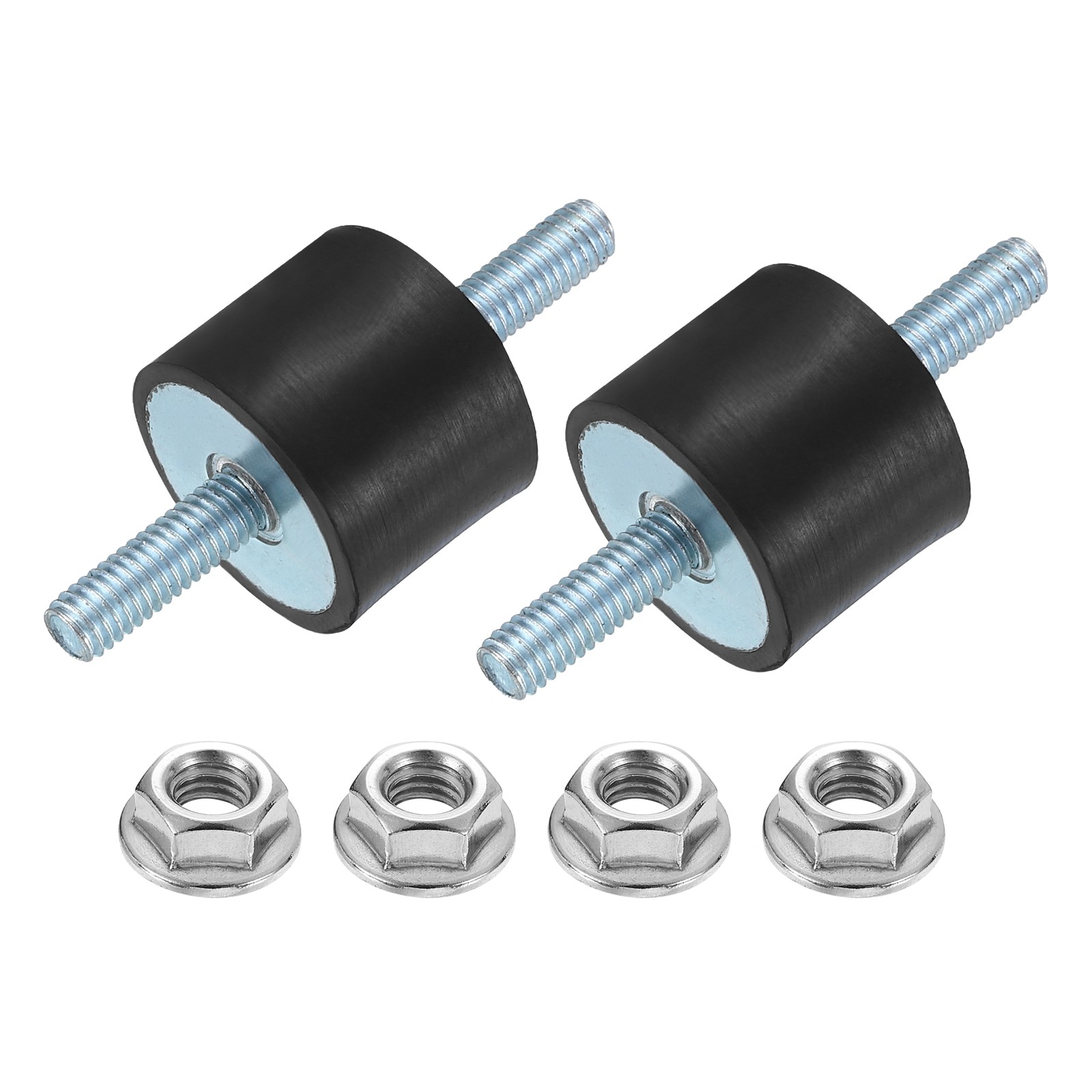 2Pcs M6 x 18mm Rubber Mounts 20 x 25mm Rubber Vibration Isolator with Nuts