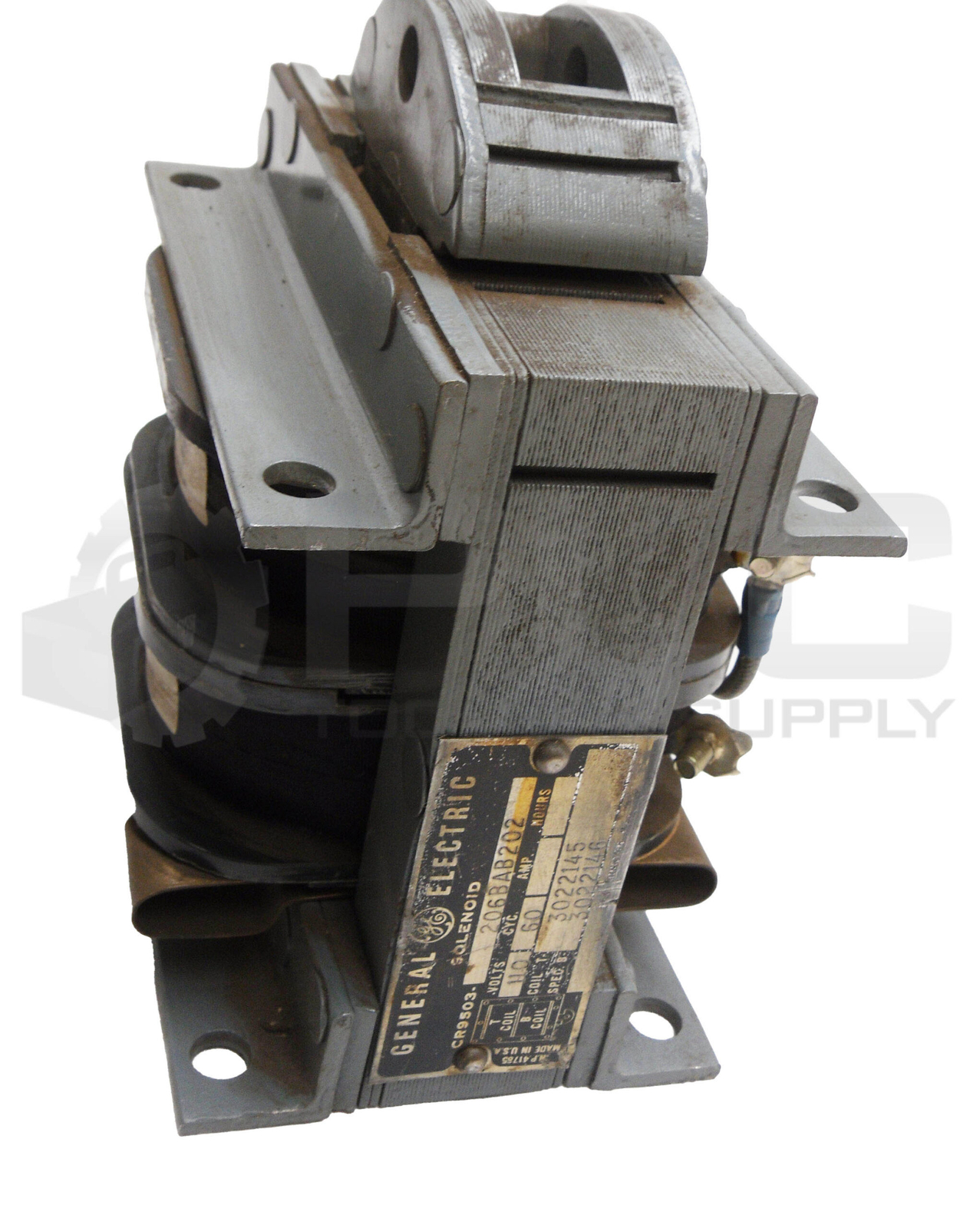 GENERAL ELECTRIC CR9503-206BAB202 SOLENOID 110V 60HZ W/ 3022147 COIL W/ 3022148