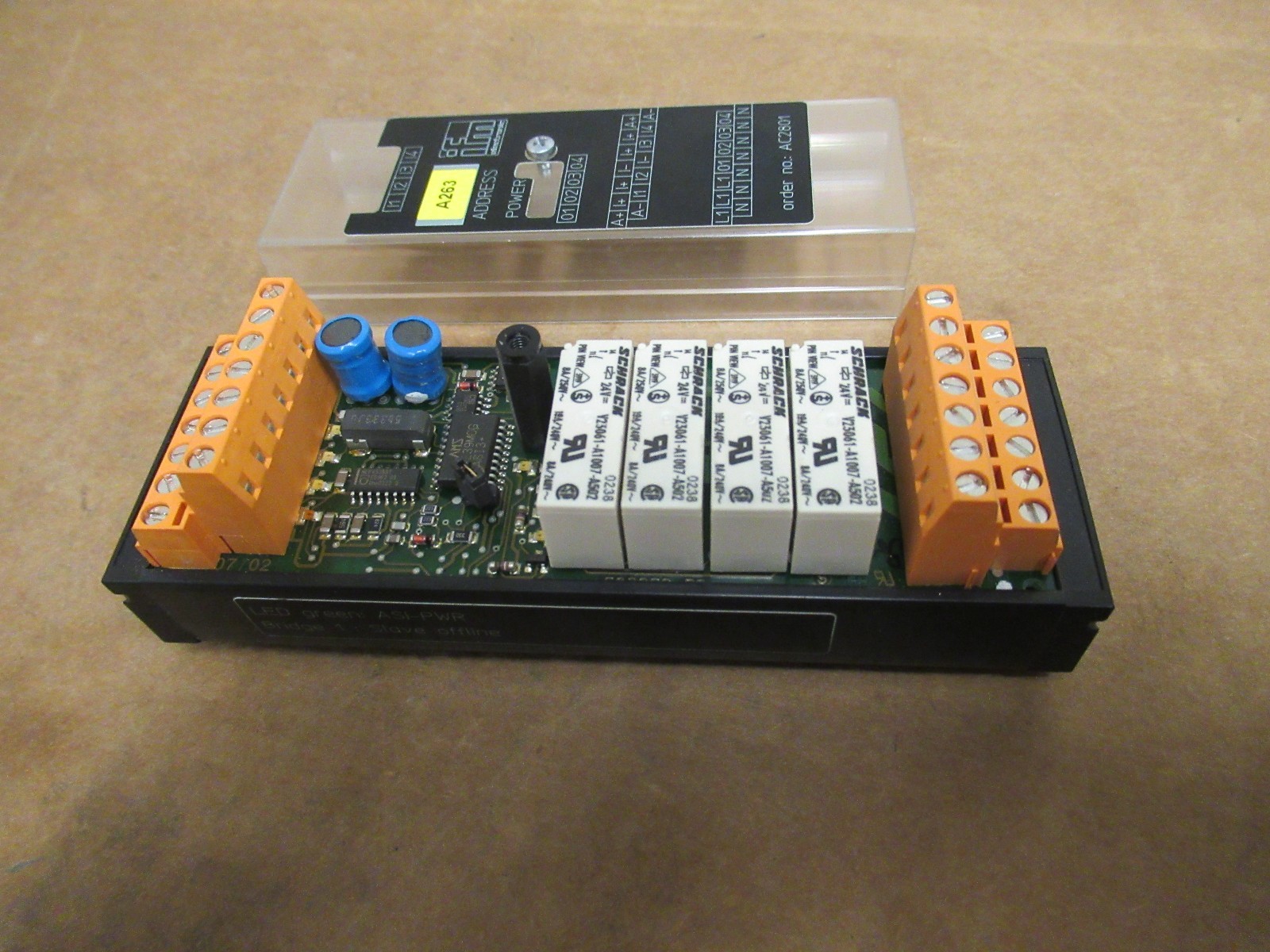 IFM ELECTRONICS I/O MODULE ACC2801 4IN 4OUT 26.5-31.6VDC 280MA USED
