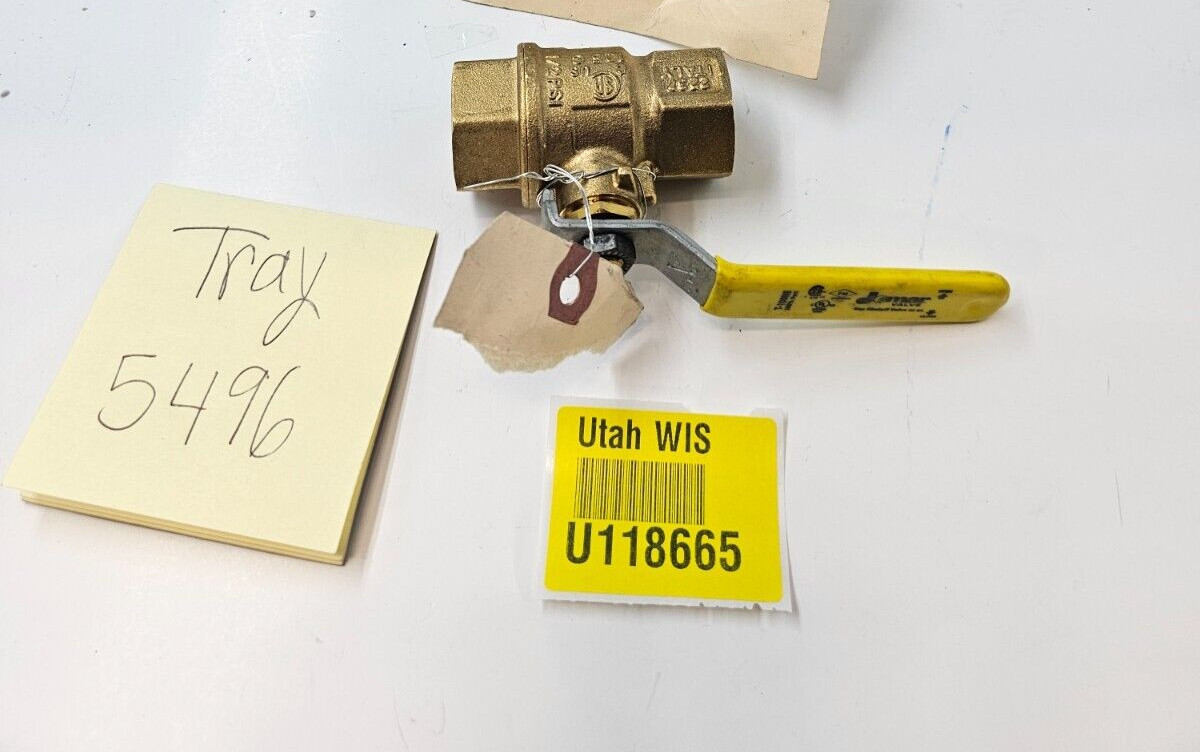 Jomar 3/4″ TWO PIECE BRASS,GAS SHUT OFF BALL VALVE T-100NE 1/2 psi 150WSP 600WOG