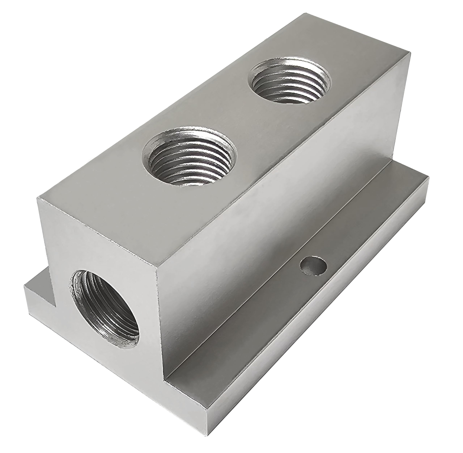 Air Compressor Outlet 2 Way 4 Port Pneumatic Manifold G1/4 Inch Aluminum