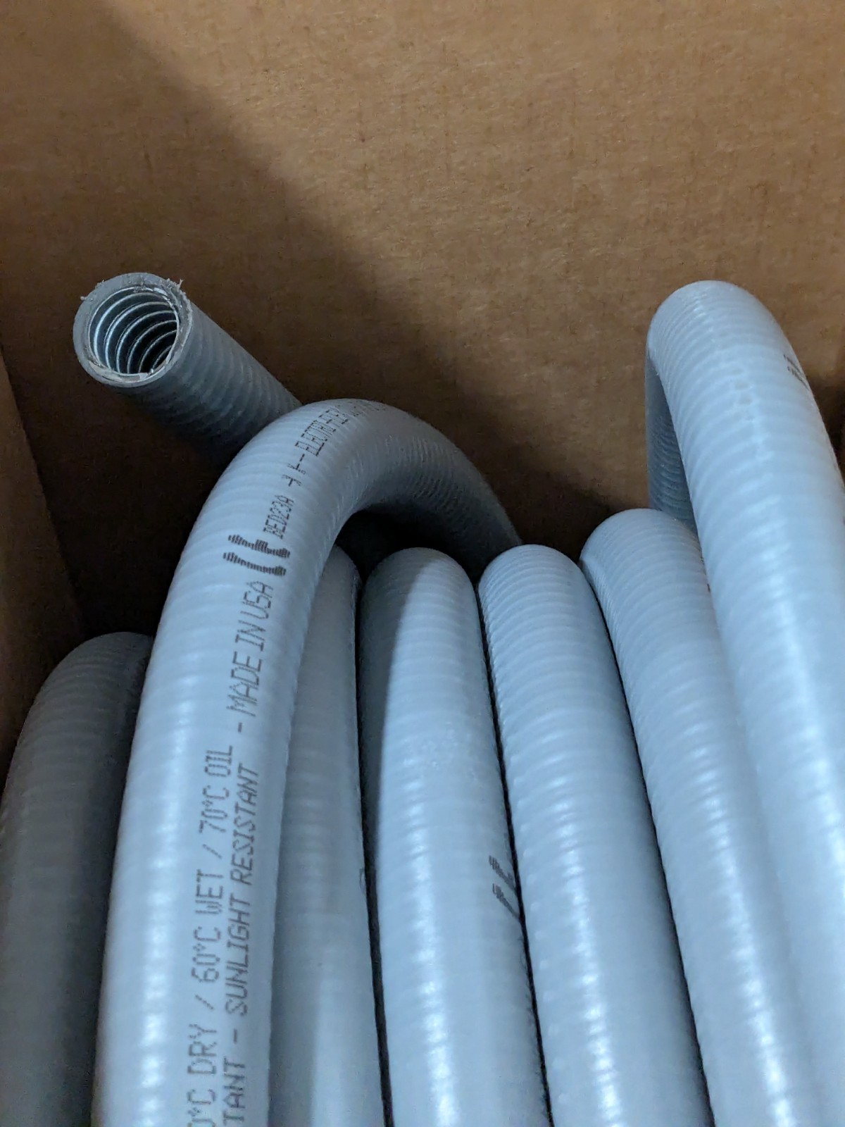 Electri-Flex Co. Flexible Liquidtight Conduit 1/2″ Trade Size, 50′ Long 11116