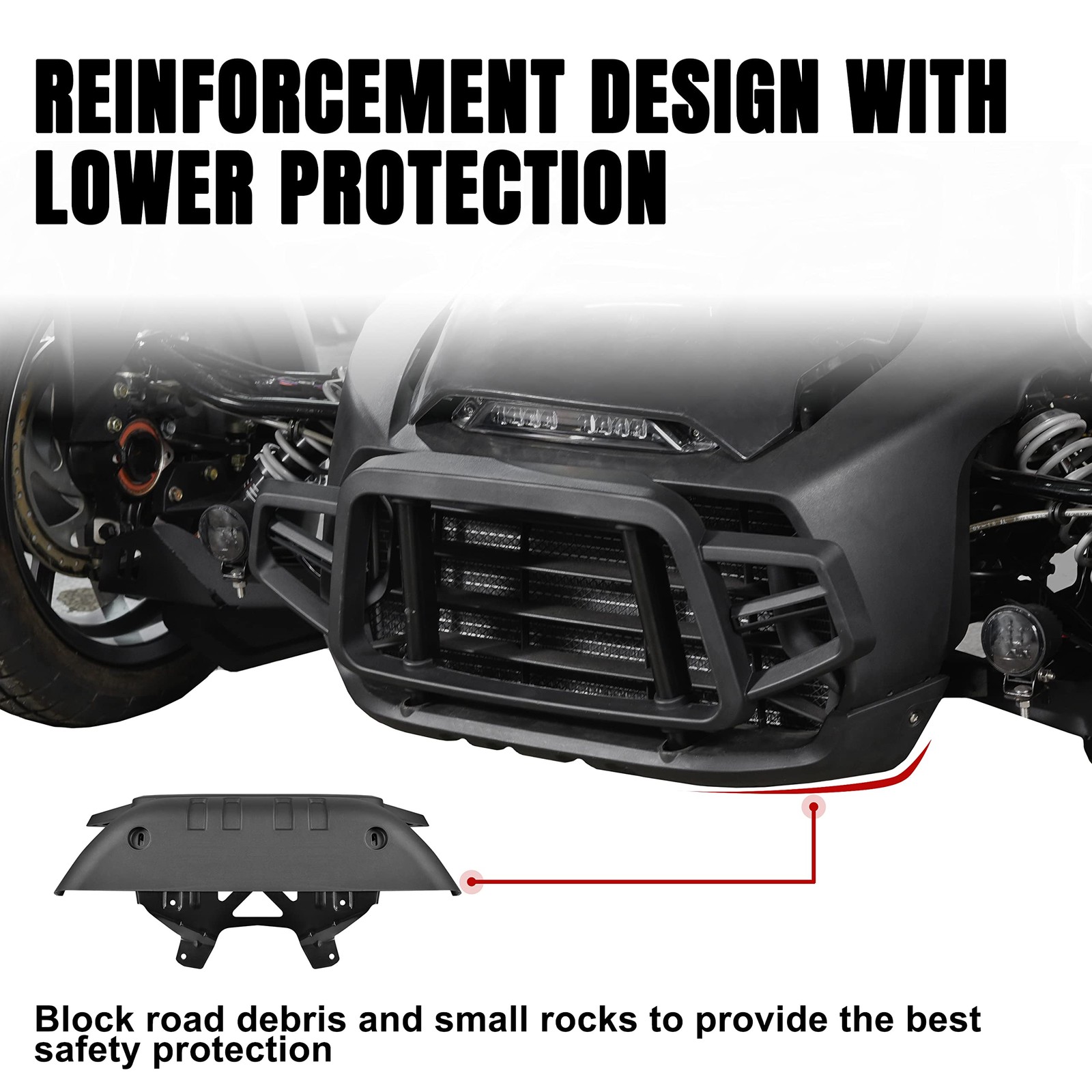 Front Bumper Guard Kit for Can Am Ryker 600 900 Sport & Rally Edition All Mod…