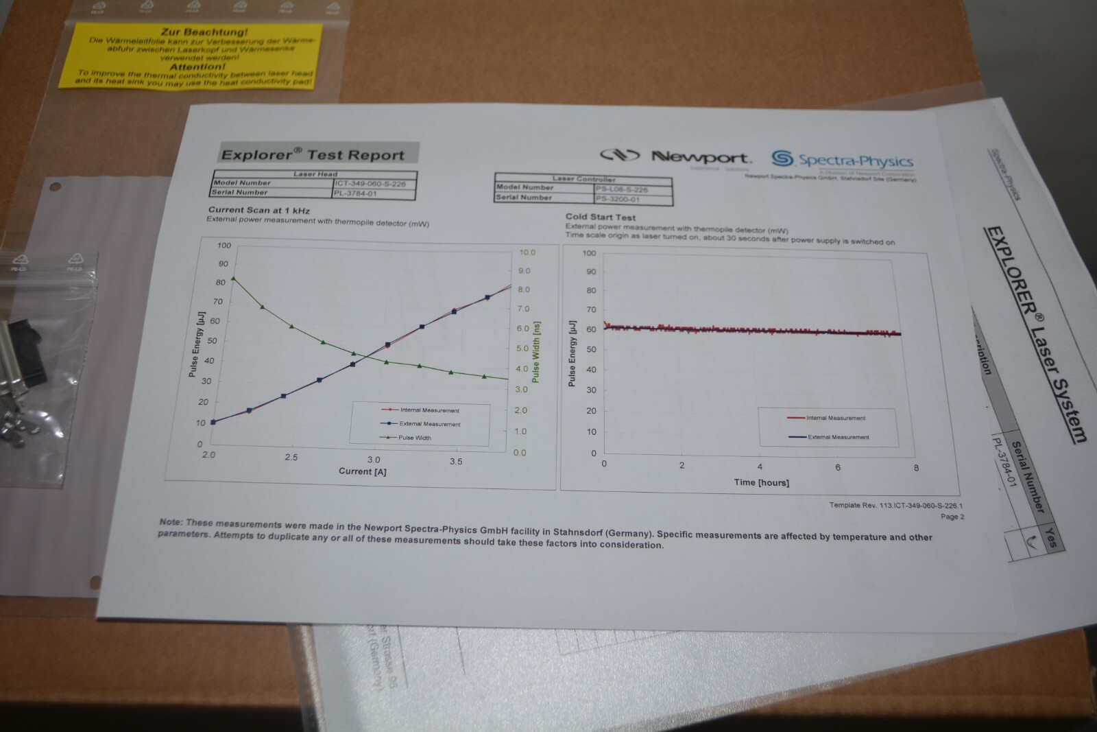 ^ Spectra-Physics / Newport Laser System (Kit) Explorer 349 P/N: 349-060