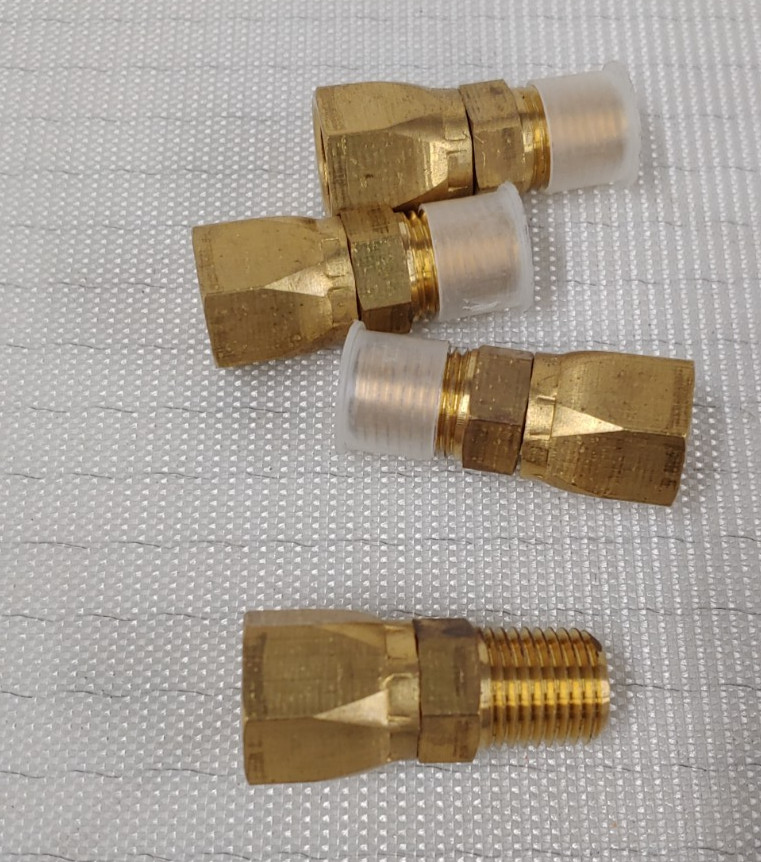 Midland Metal Tube Adapter 28753 9/16-18 x 1/4 Female JIC X MIP Qty 4