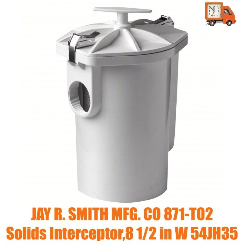 JAY R. SMITH MFG. CO 871-T02 Solids Interceptor,8 1/2 in W 54JH35