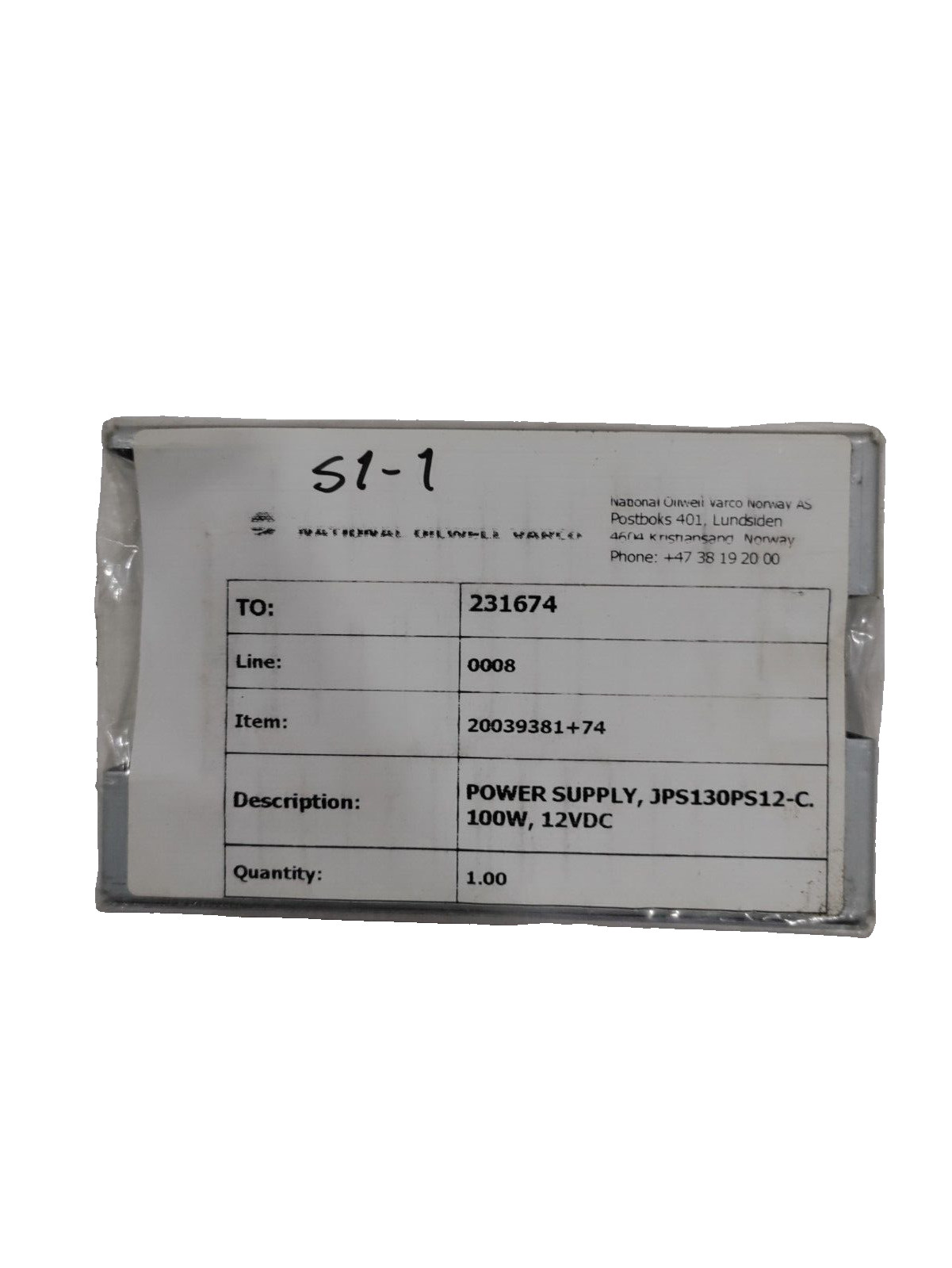 *NEW* XP POWER-JPS130PS12-AC-DC CONVERTEROPEN FRAME1 O/P130W9A12V