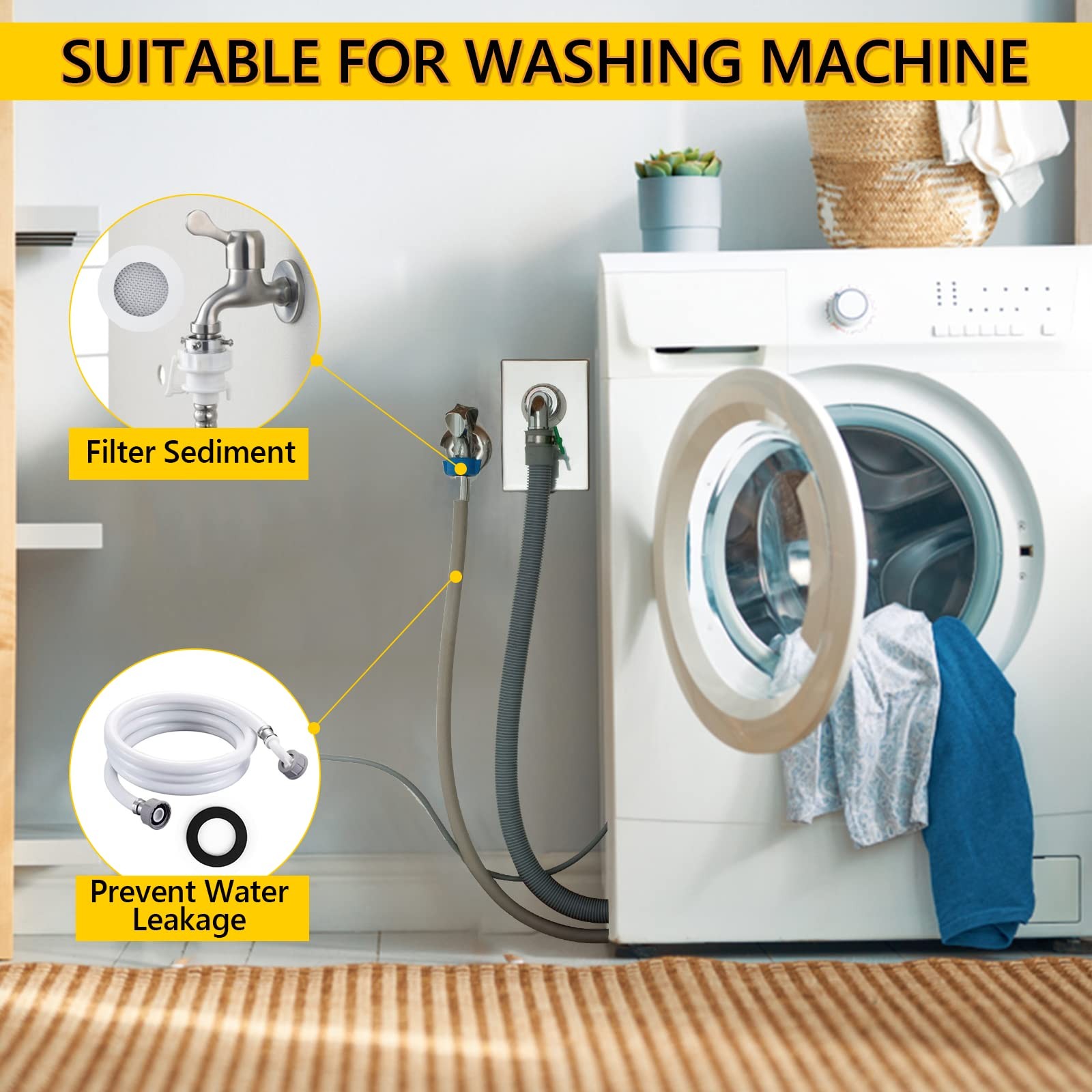 Rubber & Silicone Gasket Washers Kit – 135 PCS, 16 Sizes, Garden 135PCS, grey