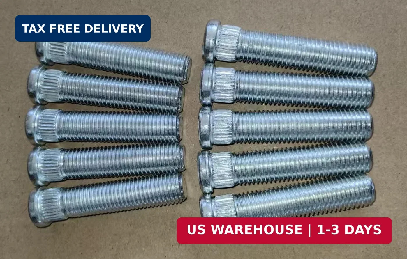 10PCS 1/2″ Longer Than Stock Wheel Stud Lug Bolt Fits for 1982-2004 Chevrolet Co