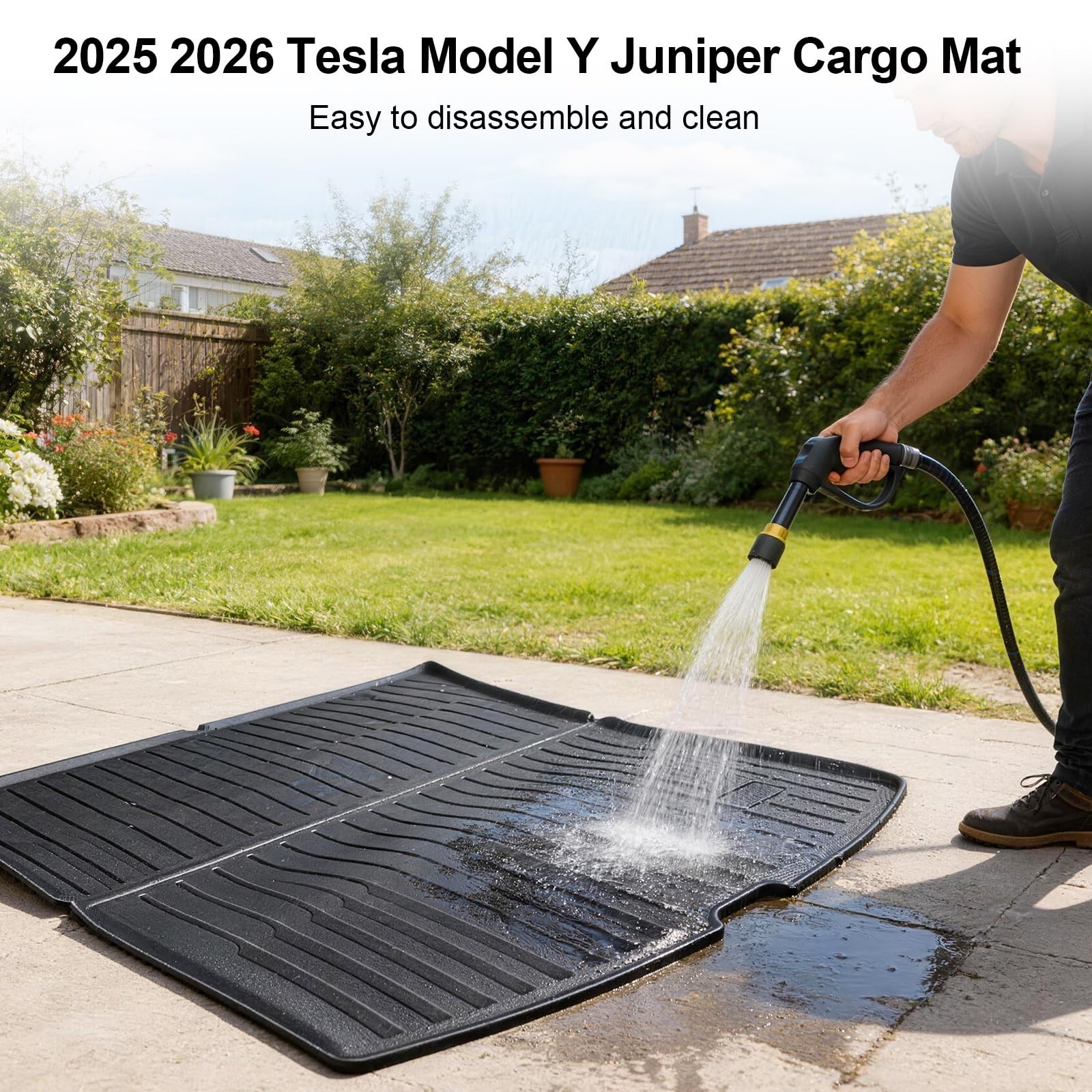 Trunk Mat for Tesla Model Y 2026 2025 (Juniper Compatible), All-Weather TPE R…