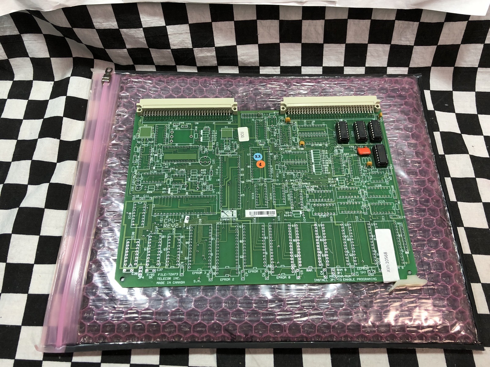 TELECOR PROGRAM / RUN T2A73, CPU-1, CPU1, SHIPSAMEDAY Box 11 “F”