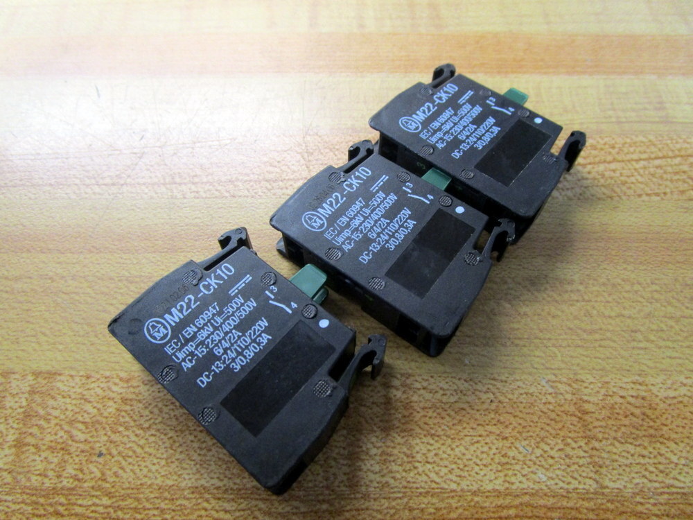 Moeller Klockner M22-CK10 Eaton Contact Block M22CK10 (Pack of 3)