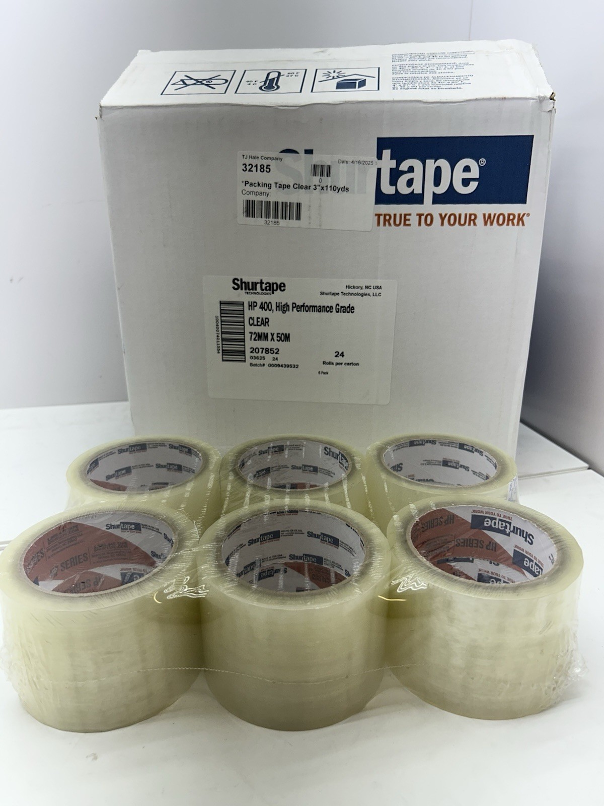 Shurtape HP 400 High Performance Grade Packaging Tape, 3”x 110yds PK24