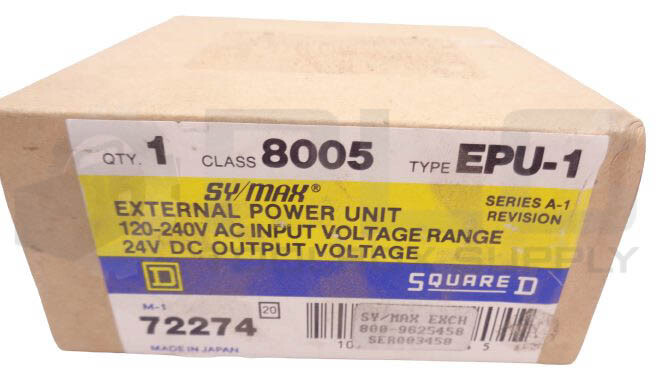 NEW SQUARE D 8005 EPU-1 EXTERNAL POWER UNIT 120-240VAC 24VDC SER A-1 72274