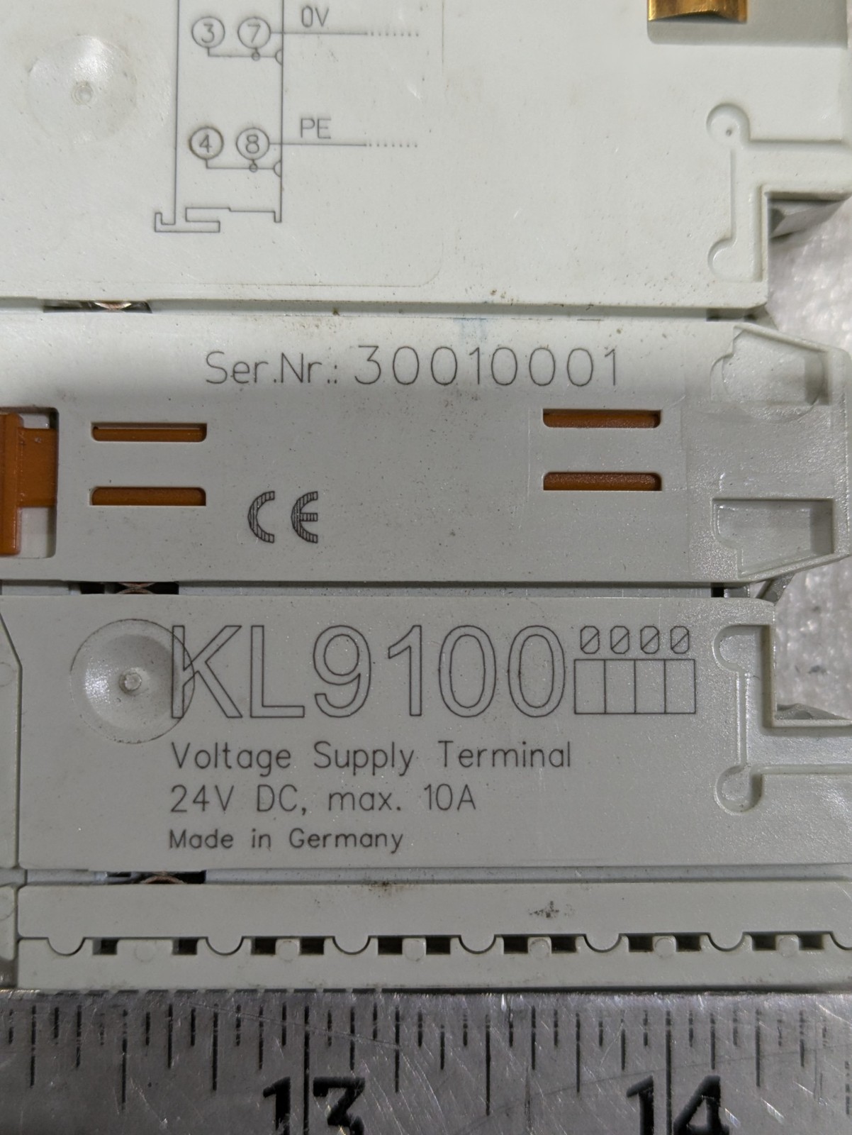 Beckhoff VOLTAGE SUPPLY TERMINAL KL9100 24V DC 10A 30010001 24V