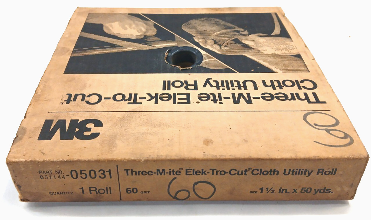 THREE-M-ITE ELEK-TRO-CUT CLOTH UTILITY ROLL 60 GRIT SIZE 1-1/2 IN. X 50 YDS