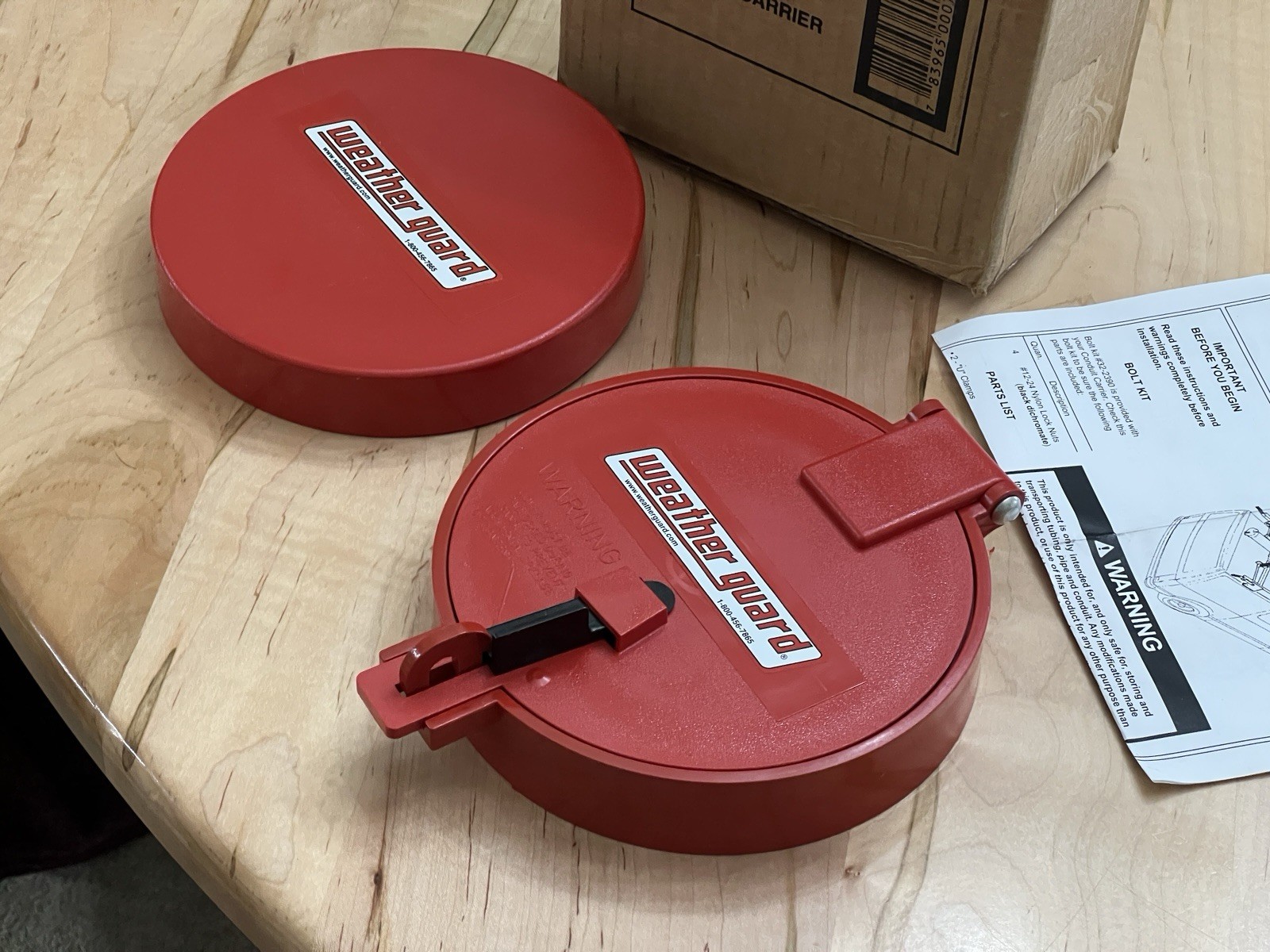 Weather Guard 239 Red Steel/ Plastic Lockable Conduit Carrier (MISSING BOLT KIT)