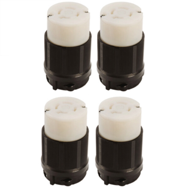 NEMA L16-20 Grounding Locking Connector, 20A 480V AC, 3 Pole 4 Wire, cUL Listed