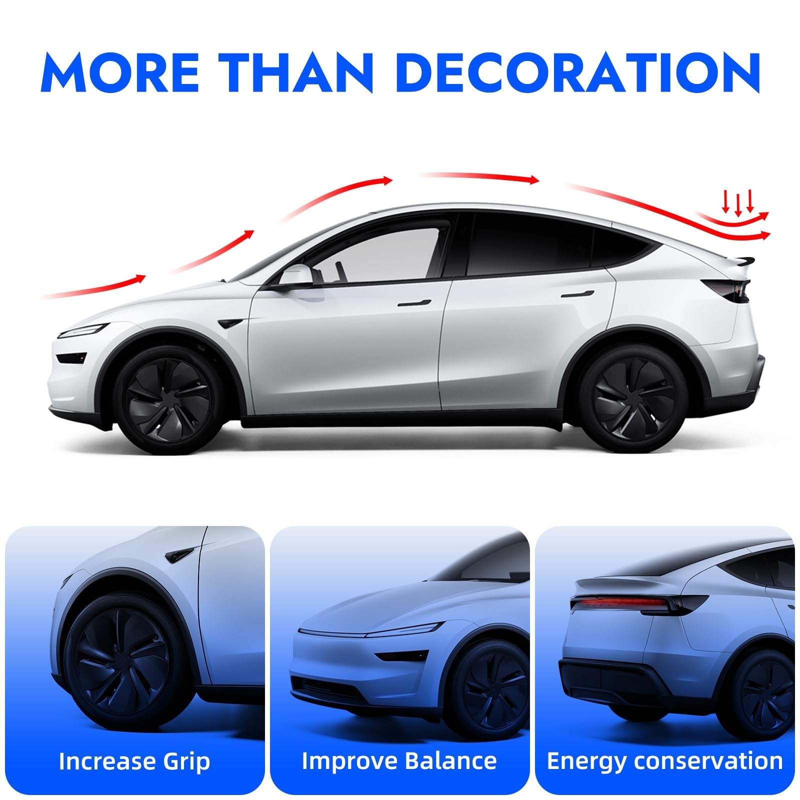 Spoiler for 2026 2025 Tesla Model Y Juniper ABS Material Rear Spoiler Wings R…