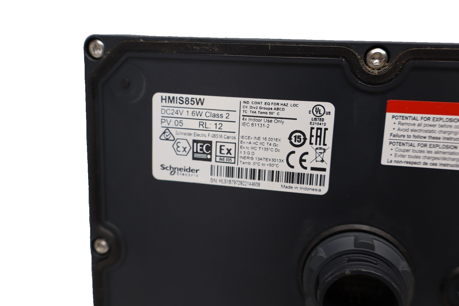 SCHNEIDER ELECTRIC HMIS85W With HMIS5T Touchscreen Display *Takeout – Read*
