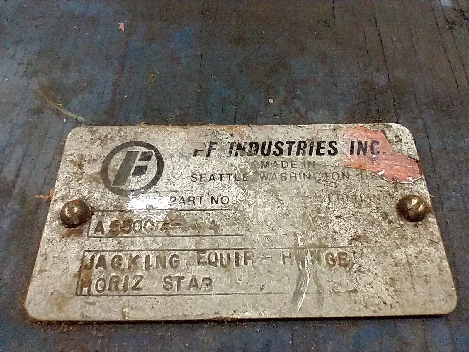 PF INDUSTRIES A55004-14 767 HORIZONTAL STABILIZER HINGE JACKING EQUIPMENT
