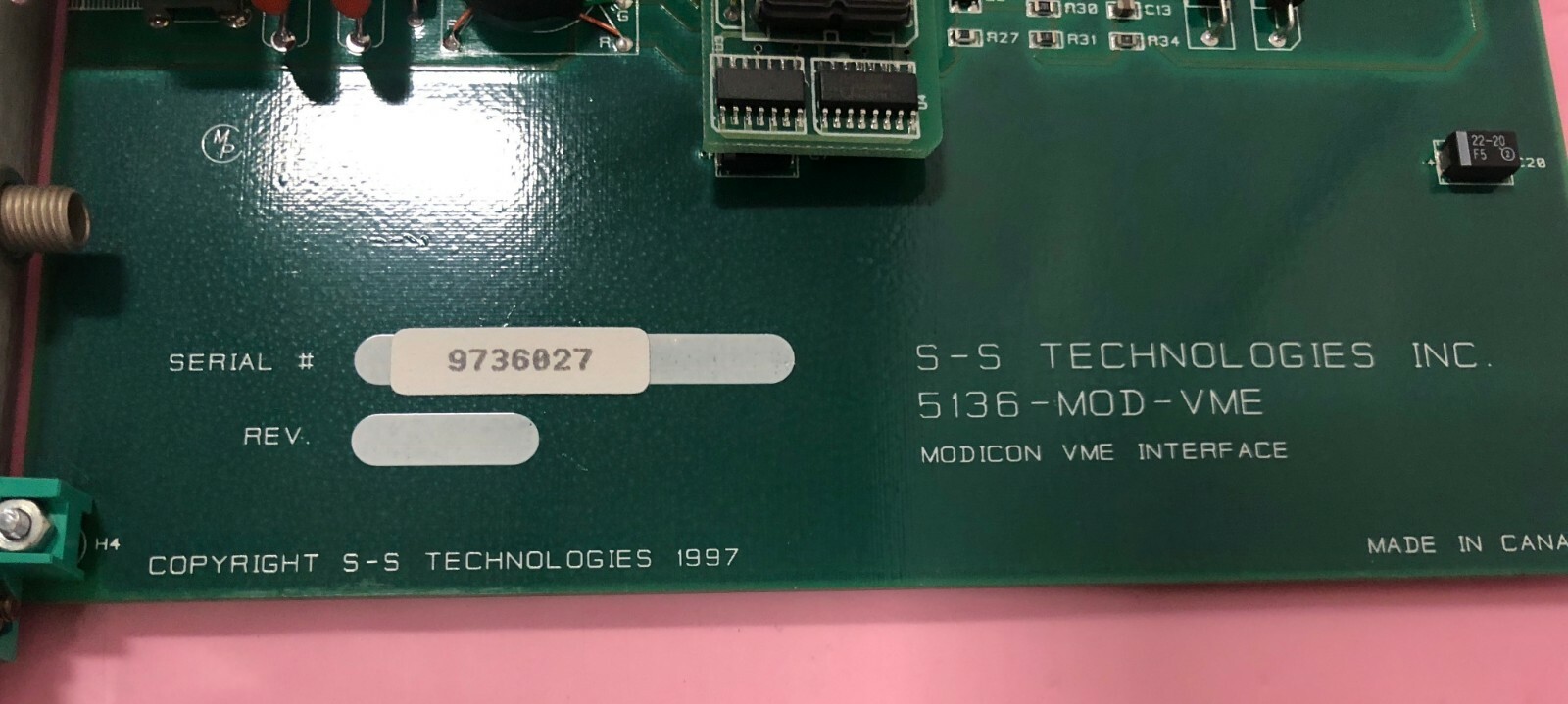 SST 5136-MOD-VME DIRECT LINK INTERFACE BOARD CARD FOR MODICON MVME S-S TECH