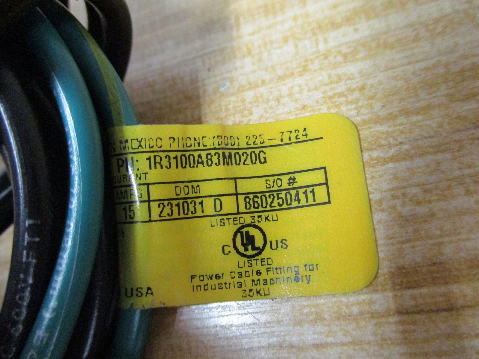 Brad Power 1R3100A83M020G Molex Receptacle 1300660321 Mounted